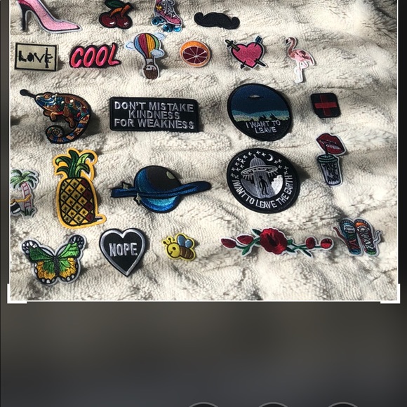 35 iron on patches. Great for designing a denim jacket. - Picture 3 of 3